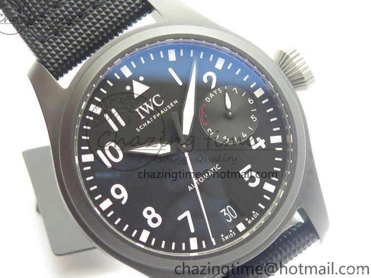 MIROTIME 0815 Big Pilot Real PR IW502001 Real Ceramic ZF 1:1 Best Edition On Black Calfskin Strap A51111 V Seasonal 7227